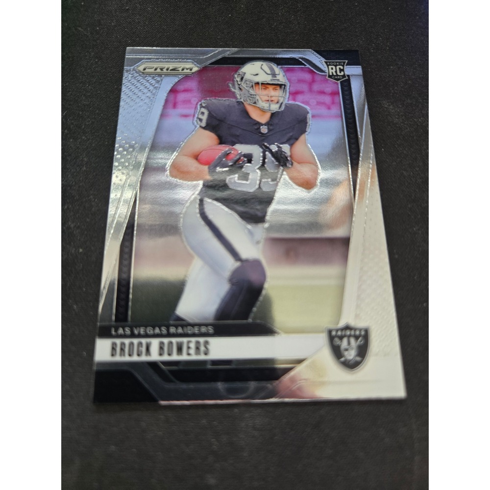 2024 Panini Prizm Brock Bowers Rookie Card #315 Las Vegas Raiders RC Silver